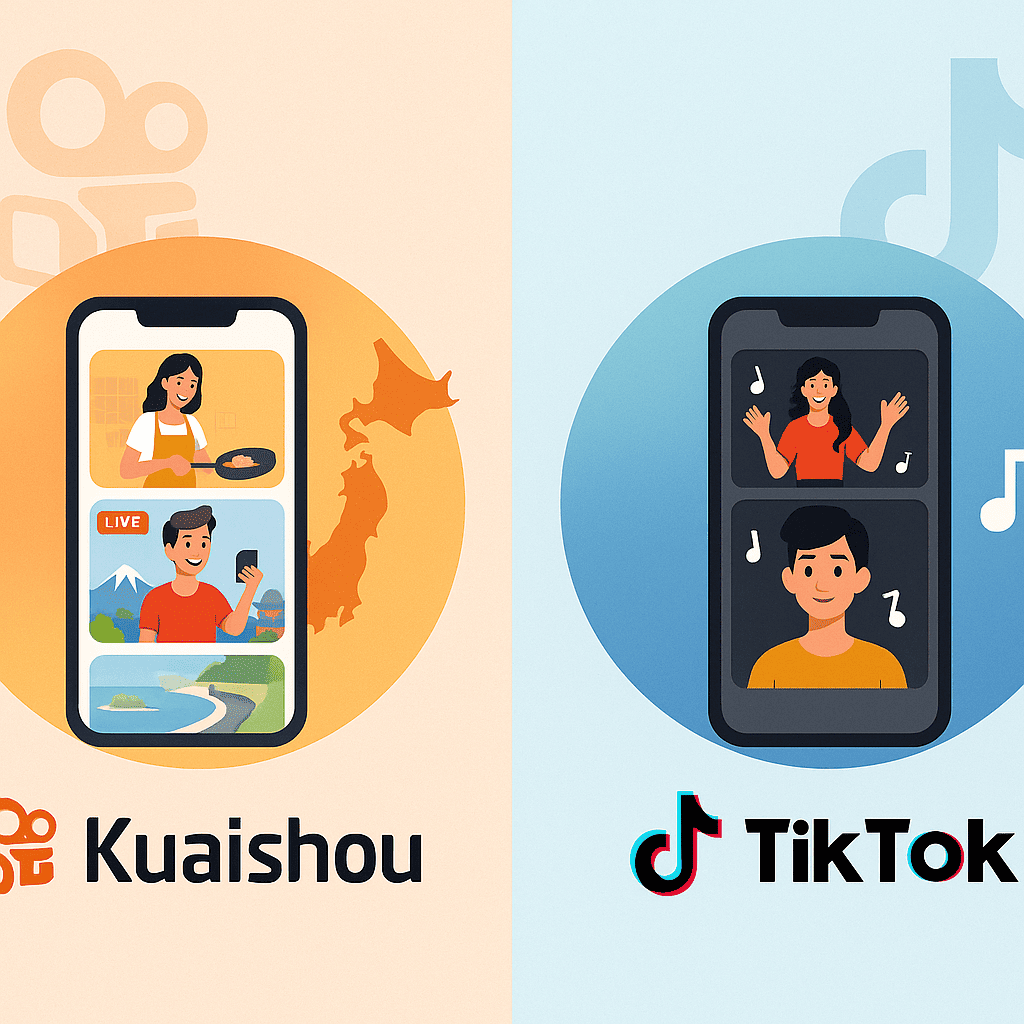 快手 TikTok 違い